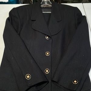 John Meyer size 12 black wool blend Jacket & Suit Suit